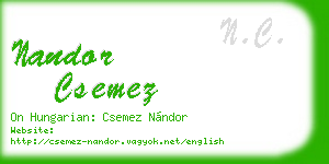 nandor csemez business card