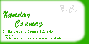 nandor csemez business card